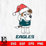 Philadelphia Eagles Christmas Bluey Jack Sport Svg Eps Dxf Png File,Cut Svg Files, Digital File, Sublimation