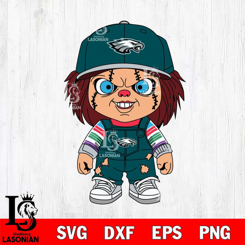 Philadelphia Eagles Chucky Football Horror Halloween Svg Eps Dxf Png File, Digital Download, Instant Download