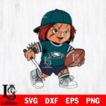 Philadelphia Eagles Chucky Horror 10 Svg Eps Dxf Png File, NFL svg, Digital Download, Instant Download