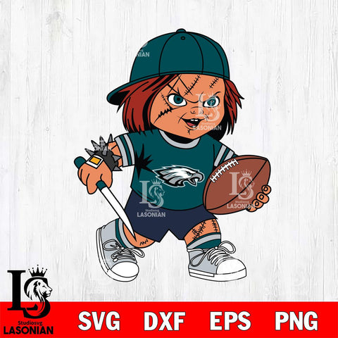 Philadelphia Eagles Chucky Horror 10 Svg Eps Dxf Png File, NFL svg, Digital Download, Instant Download