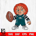 Philadelphia Eagles Chucky Horror 12 Svg Eps Dxf Png File, NFL svg, Digital Download, Instant Download