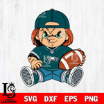 Philadelphia Eagles Chucky Horror 3 Svg Eps Dxf Png File, NFL svg, Digital Download, Instant Download