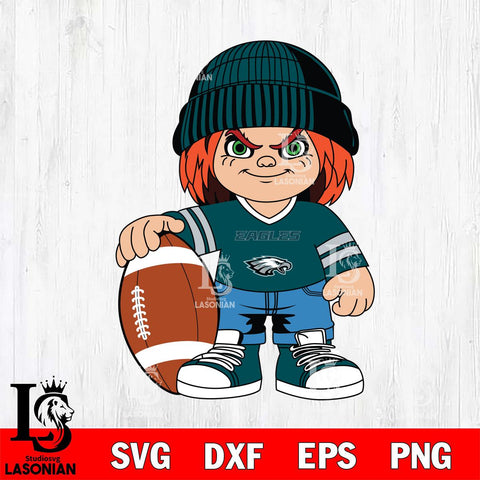 Philadelphia Eagles Chucky Horror 4 Svg Eps Dxf Png File, NFL svg, Digital Download, Instant Download