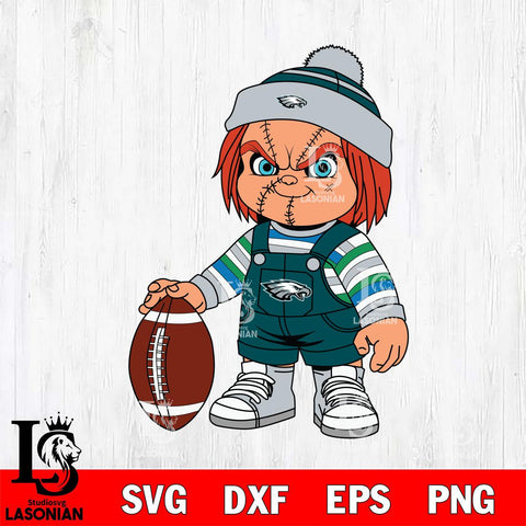 Philadelphia Eagles Chucky Horror 6 Svg Eps Dxf Png File, NFL svg, Digital Download, Instant Download