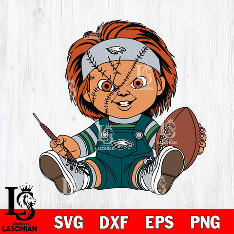 Philadelphia Eagles Chucky Horror 9 Svg Eps Dxf Png File, NFL svg, Digital Download, Instant Download