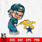 Philadelphia Eagles Chucky Piss On Dallas Cowboys Svg Eps Dxf Png File, Digital Download, Instant Download