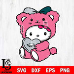 Philadelphia Eagles Cute Hello Kitty 3 Svg Eps Dxf Png File, Digital Download, Instant Download