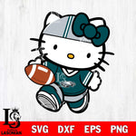 Philadelphia Eagles Cute Hello Kitty Football 9 Svg Eps Dxf Png File, NFL svg, Digital Download, Instant Download