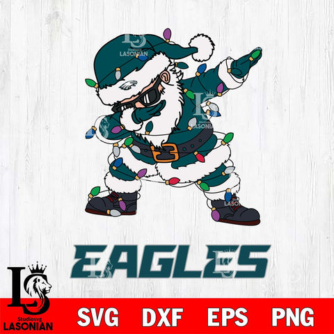 Philadelphia Eagles Dabbing Santa Claus Ugly Christmas Svg Eps Dxf Png File,NFL Svg Files,Digital Download,Sublimation,Instant Download