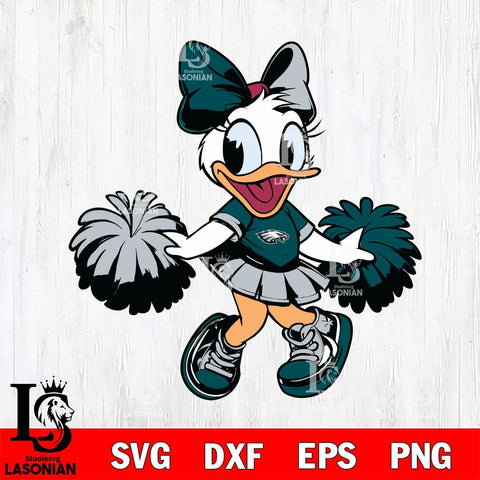 Philadelphia Eagles Daisy Duck Cheerleader Svg Eps Dxf Png File, Digital Download, Instant Download