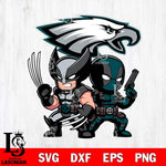 Philadelphia Eagles Deadpool And Wolverine Svg Eps Dxf Png File, Digital Download, Instant Download