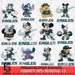 Philadelphia Eagles Disney NFL Bundle Svg PNG 12 Svg Eps Dxf Png File, Digital Download