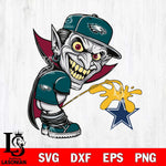 Philadelphia Eagles Dracula Piss On Dallas Cowboys Svg Eps Dxf Png File, Digital Download, Instant Download