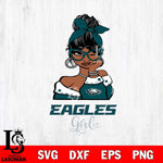 Philadelphia Eagles Fan Girl Svg Eps Dxf Png File, Digital Download, Instant Download