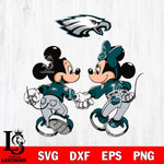 Philadelphia Eagles Fan Minnie And Mickey Love Svg Eps Dxf Png File, Digital Download, Instant Download