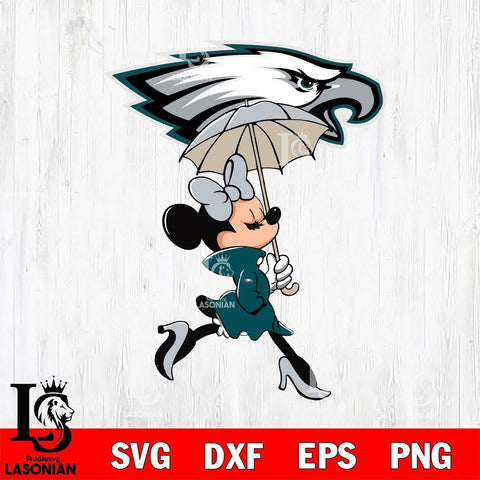 Philadelphia Eagles Fancy Minnie Svg Eps Dxf Png File, Digital Download, Instant Download