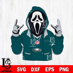 Philadelphia Eagles Ghostface Scream Football Halloween Svg Eps Dxf Png File, Digital Download, Instant Download