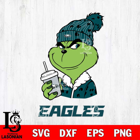 Philadelphia Eagles Grinch Cofffe Christmas Svg Eps Dxf Png File,Cricut svg files, Digital Download, Instant Download