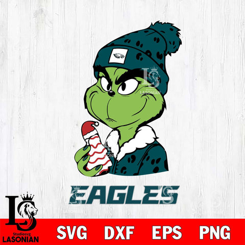 Philadelphia Eagles Grinch Tree Cake Svg Eps Dxf Png File, Digital Download, Instant Download