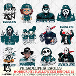 Philadelphia Eagles Halloween Bundle 12 SVG Svg Eps Dxf Png File, Bundle NFL svg, Digital Download, Instant Download