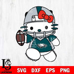 Philadelphia Eagles Hello Kitty sport 11 Svg Eps Dxf Png File, Digital Download, Instant Download