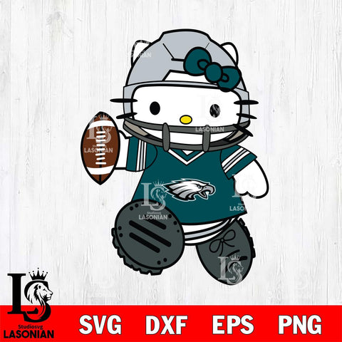 Philadelphia Eagles Hello Kitty sport Svg Eps Dxf Png File, Digital Download, Instant Download