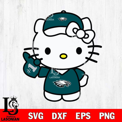 Philadelphia Eagles Hello Kitty sport 5 Svg Eps Dxf Png File, Digital Download, Instant Download