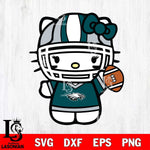 Philadelphia Eagles Hello Kitty sport 9 Svg Eps Dxf Png File, Digital Download, Instant Download