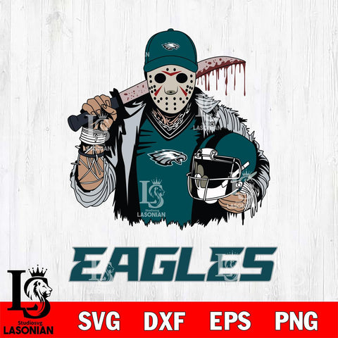 Philadelphia Eagles Jason Voorhees 2 Svg Eps Dxf Png File, Digital Download