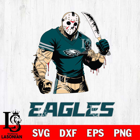 Philadelphia Eagles Jason Voorhees Svg Eps Dxf Png File, Digital Download