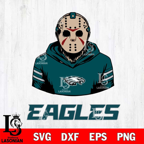 Philadelphia Eagles Jason Voorhees 4 Svg Eps Dxf Png File, Digital Download