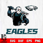 Philadelphia Eagles Jason Voorhees 5 Svg Eps Dxf Png File, Digital Download