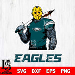 Philadelphia Eagles Jason Voorhees 7 Svg Eps Dxf Png File, Digital Download