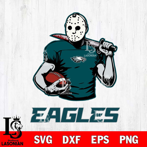 Philadelphia Eagles Jason Voorhees 9 Svg Eps Dxf Png File, Digital Download