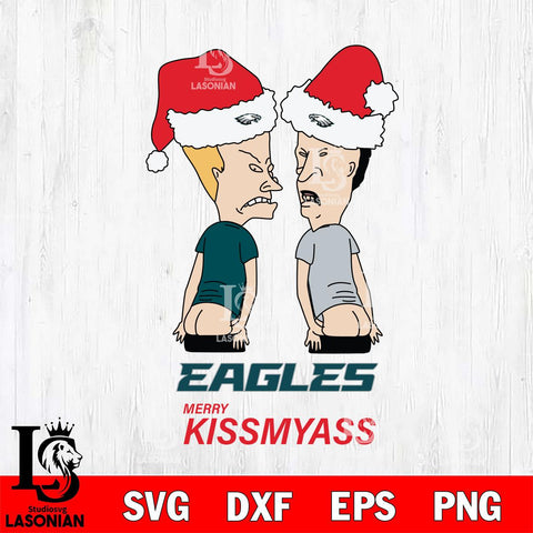 Philadelphia Eagles Merry KissMyass Svg Eps Dxf Png File,NCAA Svg Files,Digital Download,Sublimation,Instant Download