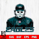 Philadelphia Eagles Michael Myers Horror Halloween Svg Eps Dxf Png File, Digital Download, Instant Download