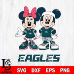 Philadelphia Eagles Mickey And Minnie Football Svg Eps Dxf Png File, NFL svg , Digital Download , Instant Download, Cricut File