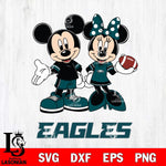 Philadelphia Eagles Mickey Minnie Football Svg Eps Dxf Png File, NFL svg , Digital Download , Instant Download, Cricut File