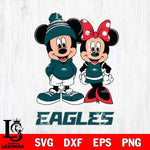 Philadelphia Eagles Mickey Minnie Mouse Cute Football Svg Eps Dxf Png File, Bundle NFl svg , File Cut , Digital Download , Instant Download, Laser Cut Svg Files