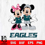 Philadelphia Eagles Mickey Minnie Mouse Sport Svg Eps Dxf Png File, Bundle NFl svg , File Cut , Digital Download , Instant Download, Laser Cut Svg Files