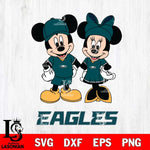 Philadelphia Eagles Mickey Minnie Rugby Svg Eps Dxf Png File, Bundle NFl svg , File Cut , Digital Download , Instant Download, Laser Cut Svg Files