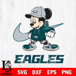 Philadelphia Eagles Mickey Mouse NIKE, Svg Eps Dxf Png File, Digital Download