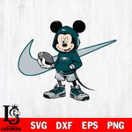 Philadelphia Eagles Mickey Wearing Hoodie Sport Svg Eps Dxf Png File, Digital Download, Instant Download