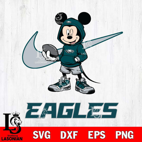 Philadelphia Eagles Mikey Mouse Disney NIKE, Svg Eps Dxf Png File, Digital Download