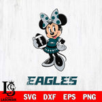 Philadelphia Eagles Minnie Mouse, Svg Eps Dxf Png File, Digital Download