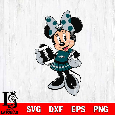 Philadelphia Eagles Minnie Mouse Svg Eps Dxf Png File, Digital Download, Instant Download