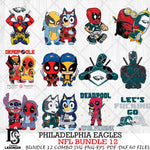 Philadelphia Eagles NFL Bundle 12 Svg Eps Dxf Png File, Digital Download, Instant Download