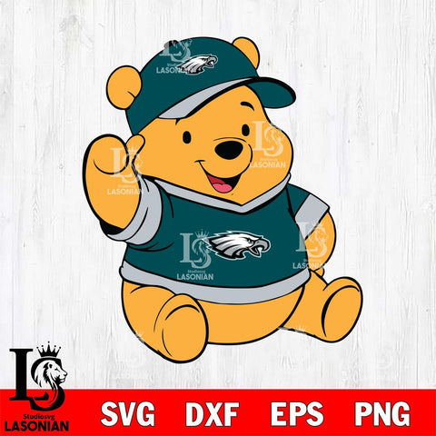 Philadelphia Eagles Pooh Bear Svg Eps Dxf Png File, Digital Download, Instant Download