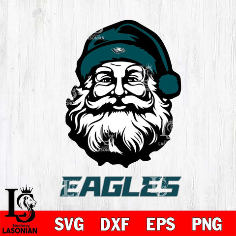 Philadelphia Eagles Santa Claus Christmas Svg Eps Dxf Png File,NFL Svg Files,Digital Download,Sublimation,Instant Download