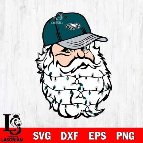 Philadelphia Eagles Santa Claus Face Svg Eps Dxf Png File,NFL Svg Files,Digital Download,Sublimation,Instant Download